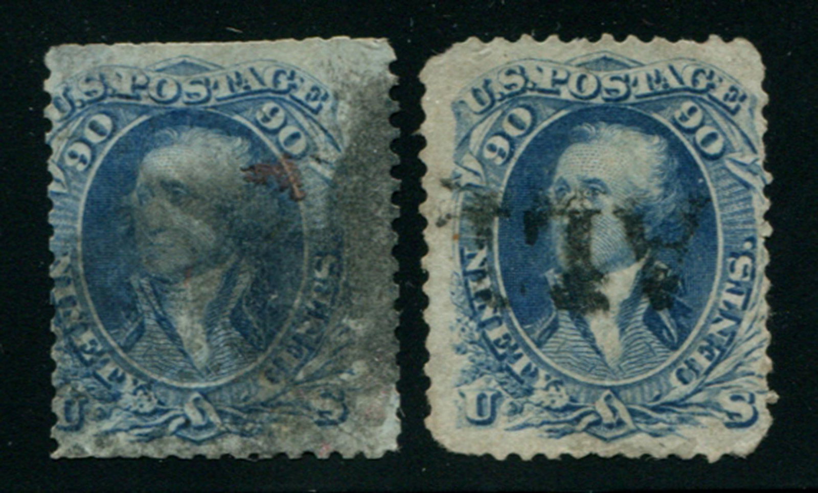 USA 1861 #72 90c Blue Used VG (1 of 2)
