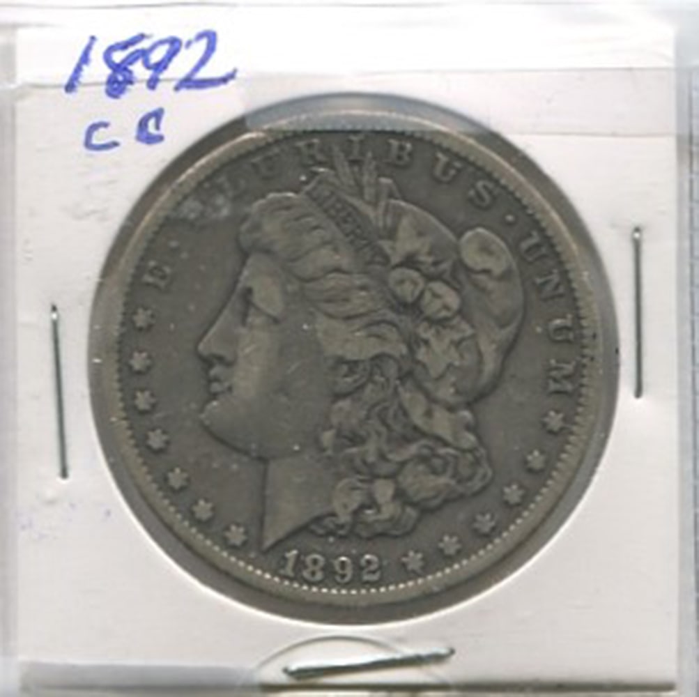 USA 1892cc Silver Dollar VF (1 of 2)