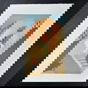 Clarence Holbrook Carter's "Siena Steps" Limited Edition Print: Clarence Holbrook Carter's "Siena Steps" limited edition print, signed and dated lower right, and numbered 107/200 lower left. Image: Image: 20" x 13". Paper: 25 3/4" x 20".