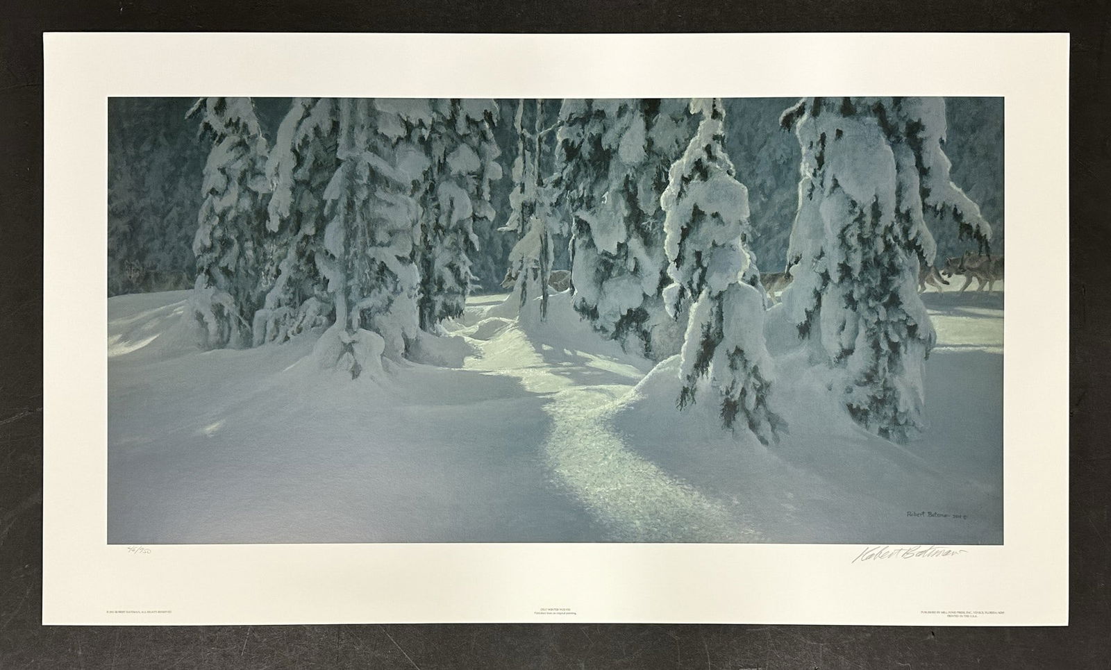Robert Bateman's "Deep Winter - Wolves" Limited Edition Print (1 of 1)