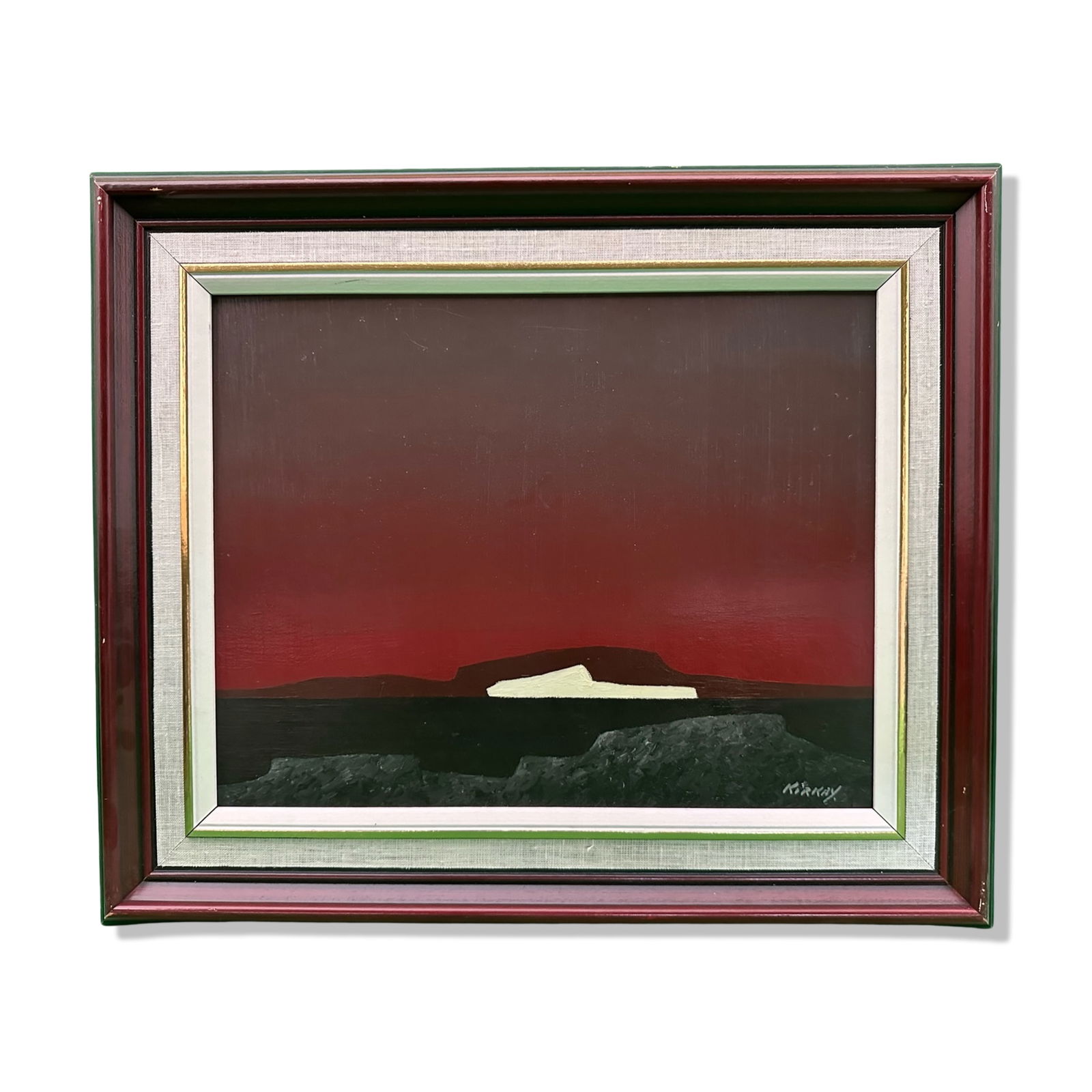 Ken Kirkby Original: A Ken Kirkby original oil on board landscape painting. Done in Kirkby's signature style, signed lower right, and included with a 1995 certificate of authenticity from Rocfern International Galleries.