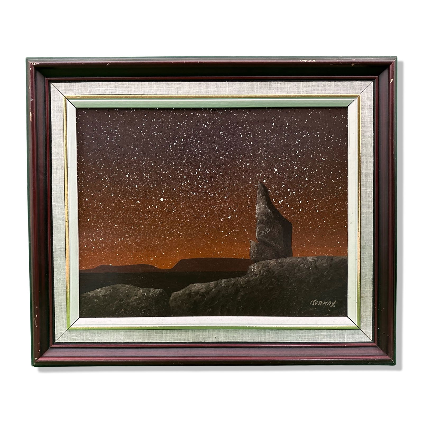 Ken Kirkby Original: A Ken Kirkby original oil on board landscape painting. Done in Kirkby's signature style, signed lower right, and included with a 1995 certificate of authenticity from Rocfern International Galleries.