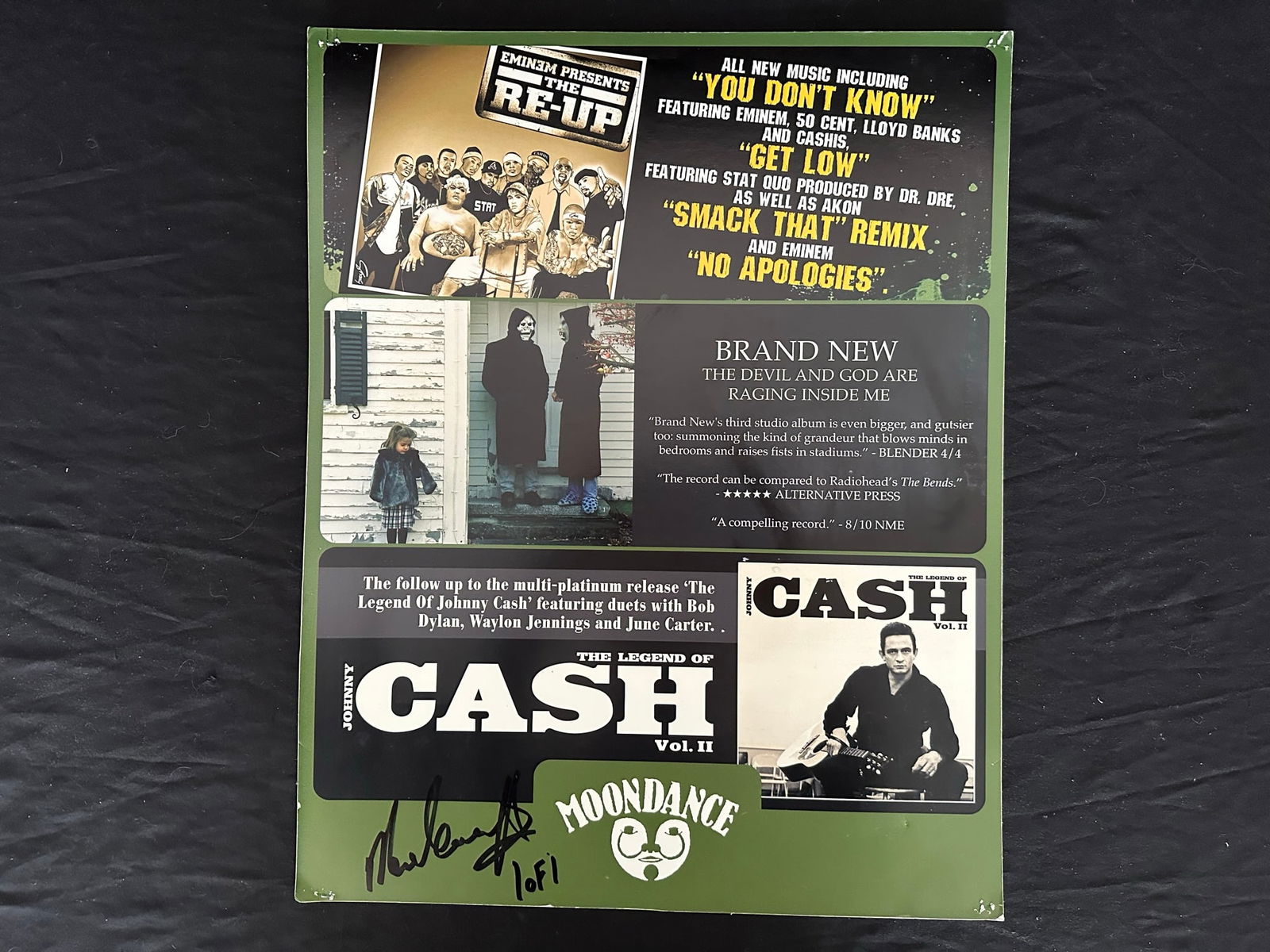 Eminem, Brand New, & Johnny Cash Publicity Poster (1 of 1)