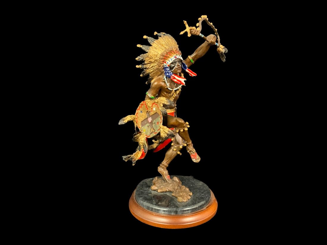 R.F. Murphy's "Spirit of the Thunderbird" Sculpture: R.F. Murphy's "Spirit of the Thunderbird" sculpture, produced by the Franklin Mint. Mounted on a marble and wood base. This piece is in excellent condition without any signs of damage, wear, or repair