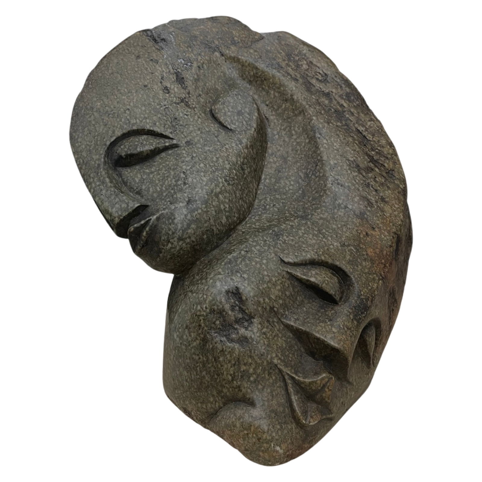 African Hand Carved Stone Contemporary Shona Sculpture "Two Faces" (1 of 6)