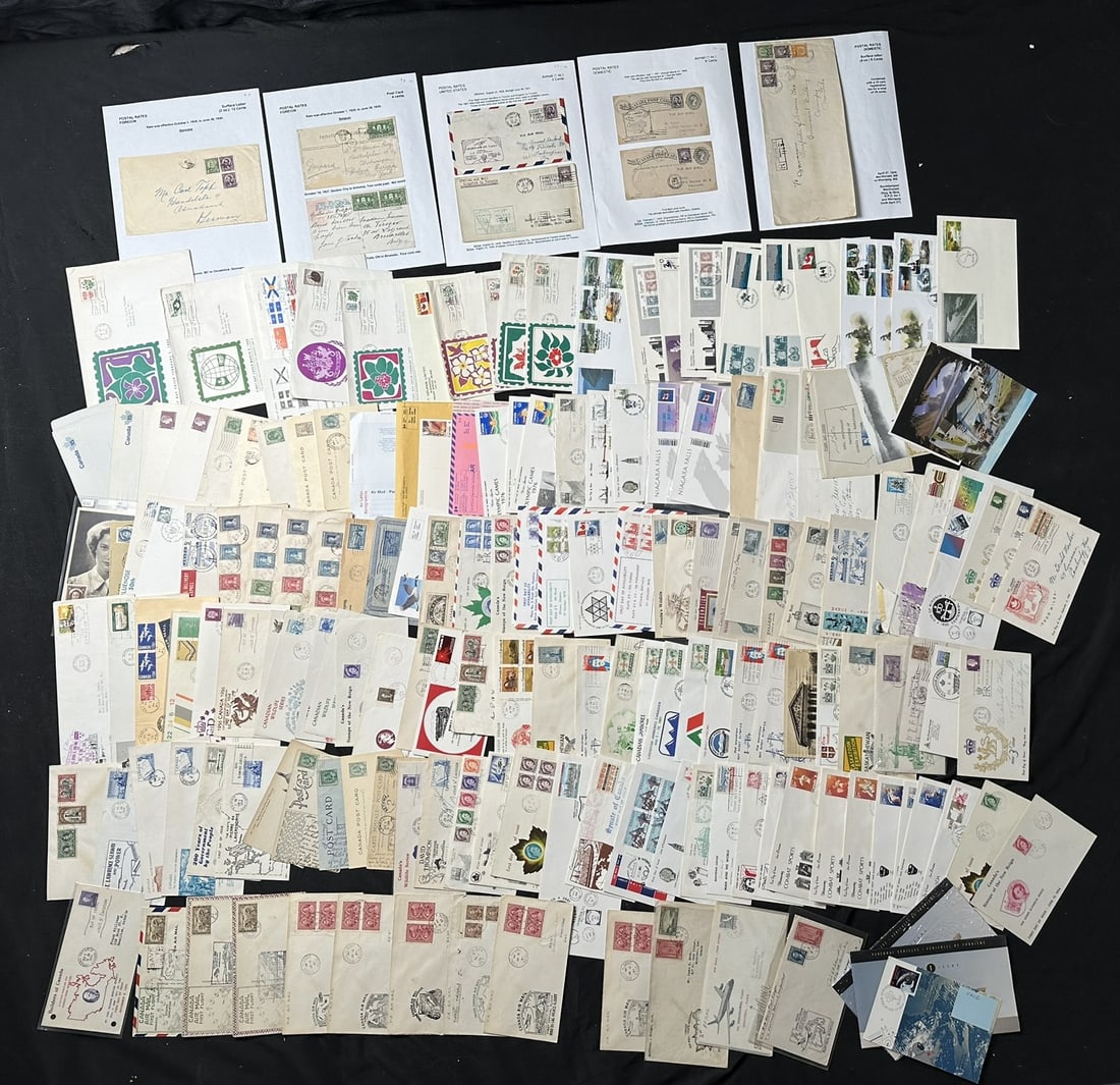 Canada -a accumulation over 180+ cover from 1928 to 1980s, contained in a box (1 of 7)