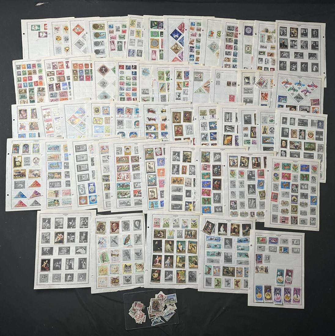 Hungary 1918 to 1979, a used collection on leaves,: Hungary 1918 to 1979, a used collection on leaves, many 100s, also later issues many sets, Scott value $382, appears f-vf