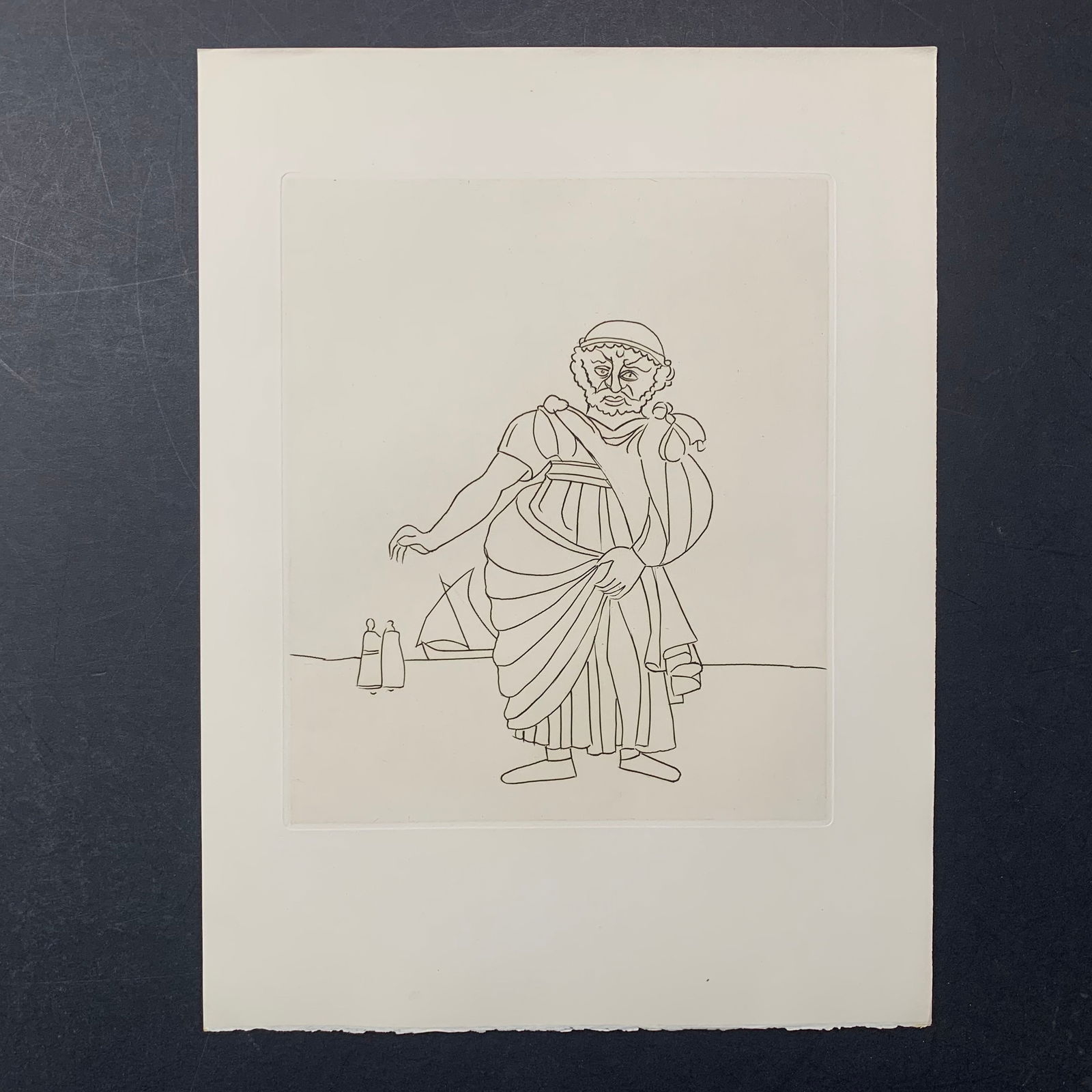 Andre Derain, Untitled, Illustration Engraving From "Le Satyricon": Andre Derain, Untitled, Illustration engraving from the book "Le Satyricon". This piece is in excellent condition. Image: 9 3/4" x 11 1/2". Paper: 13" x 17 1/2".