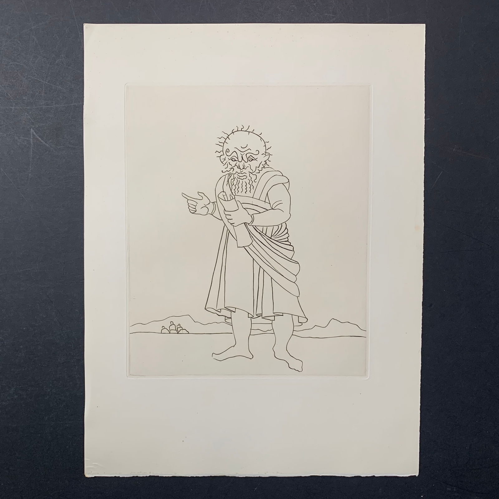 Andre Derain, Untitled, Illustration Engraving From "Le Satyricon": Andre Derain, Untitled, Illustration engraving from the book "Le Satyricon". This piece is in excellent condition. Image: 9 3/4" x 11 1/2". Paper: 13" x 17 1/2".