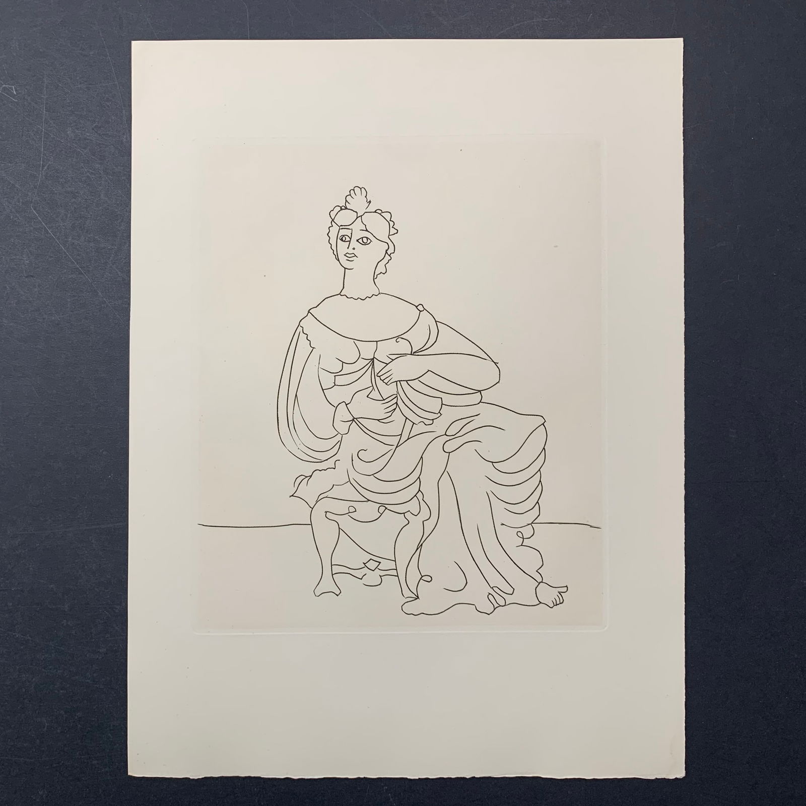 Andre Derain, Untitled, Illustration Engraving From "Le Satyricon": Andre Derain, Untitled, Illustration engraving from the book "Le Satyricon". This piece is in excellent condition. Image: 9 3/4" x 11 1/2". Paper: 13" x 17 1/2".