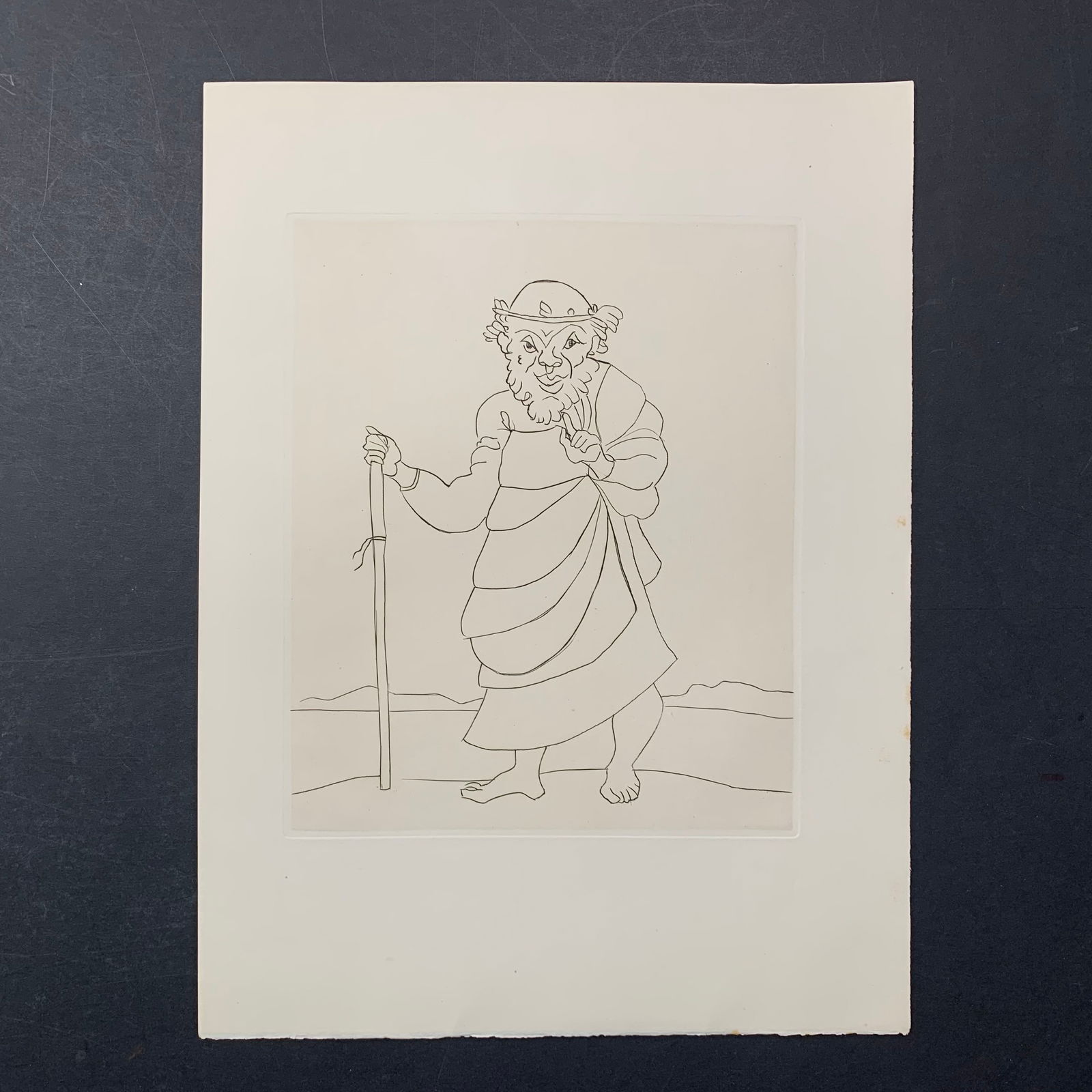 Andre Derain, Untitled, Illustration Engraving From "Le Satyricon": Andre Derain, Untitled, Illustration engraving from the book "Le Satyricon". This piece is in excellent condition. Image: 9 3/4" x 11 1/2". Paper: 13" x 17 1/2".