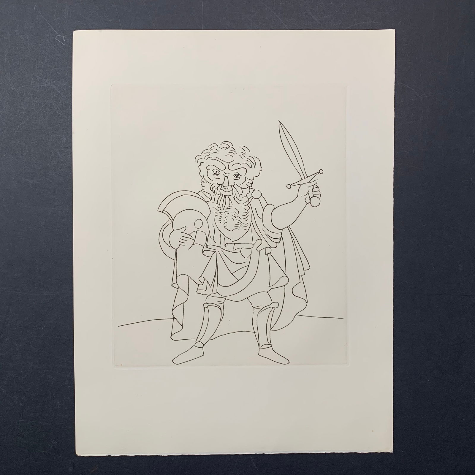 Andre Derain, Untitled, Illustration Engraving From "Le Satyricon": Andre Derain, Untitled, Illustration engraving from the book "Le Satyricon". This piece is in excellent condition. Image: 9 3/4" x 11 1/2". Paper: 13" x 17 1/2".