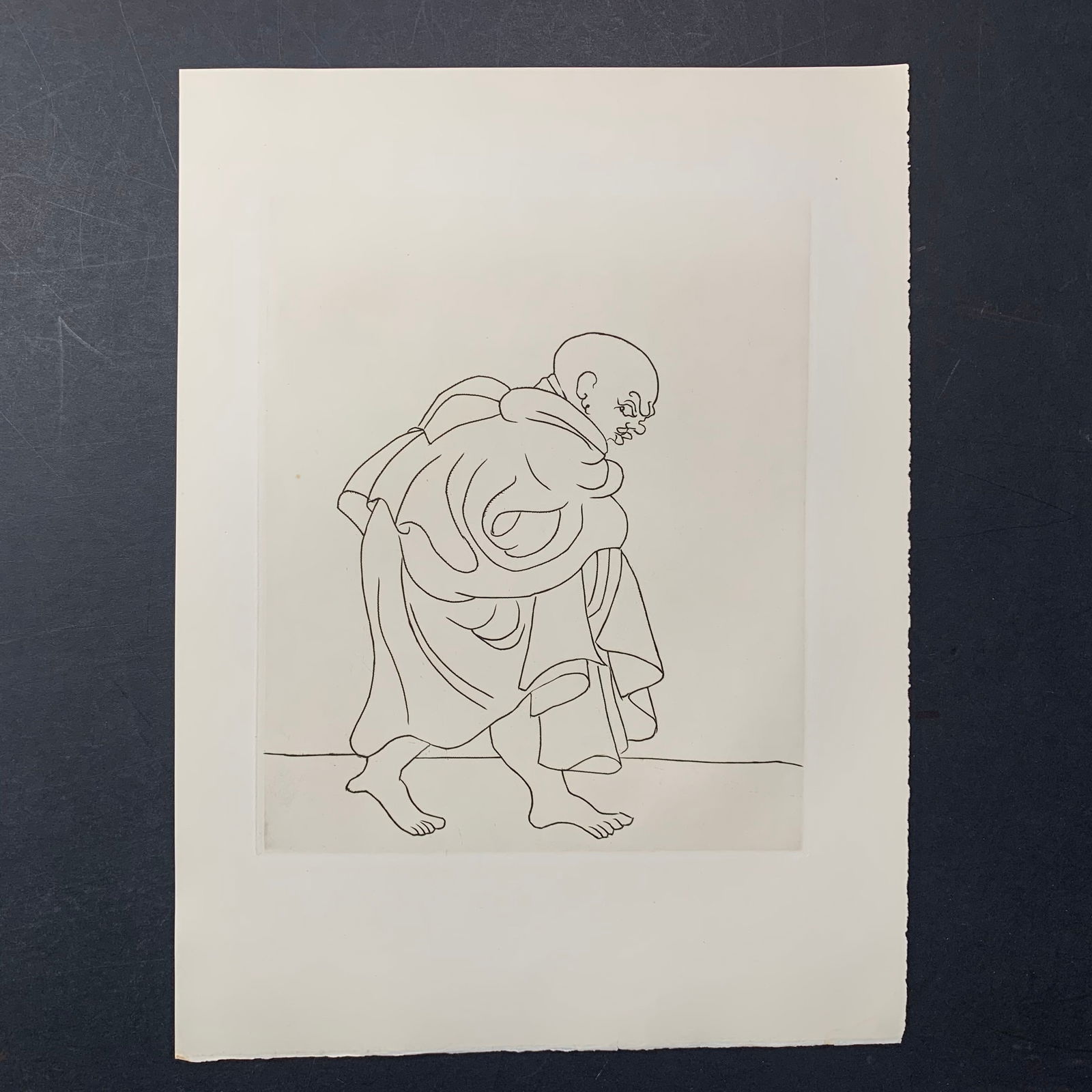 Andre Derain, Untitled, Illustration Engraving From "Le Satyricon": Andre Derain, Untitled, Illustration engraving from the book "Le Satyricon". This piece is in excellent condition. Image: 9 3/4" x 11 1/2". Paper: 13" x 17 1/2".