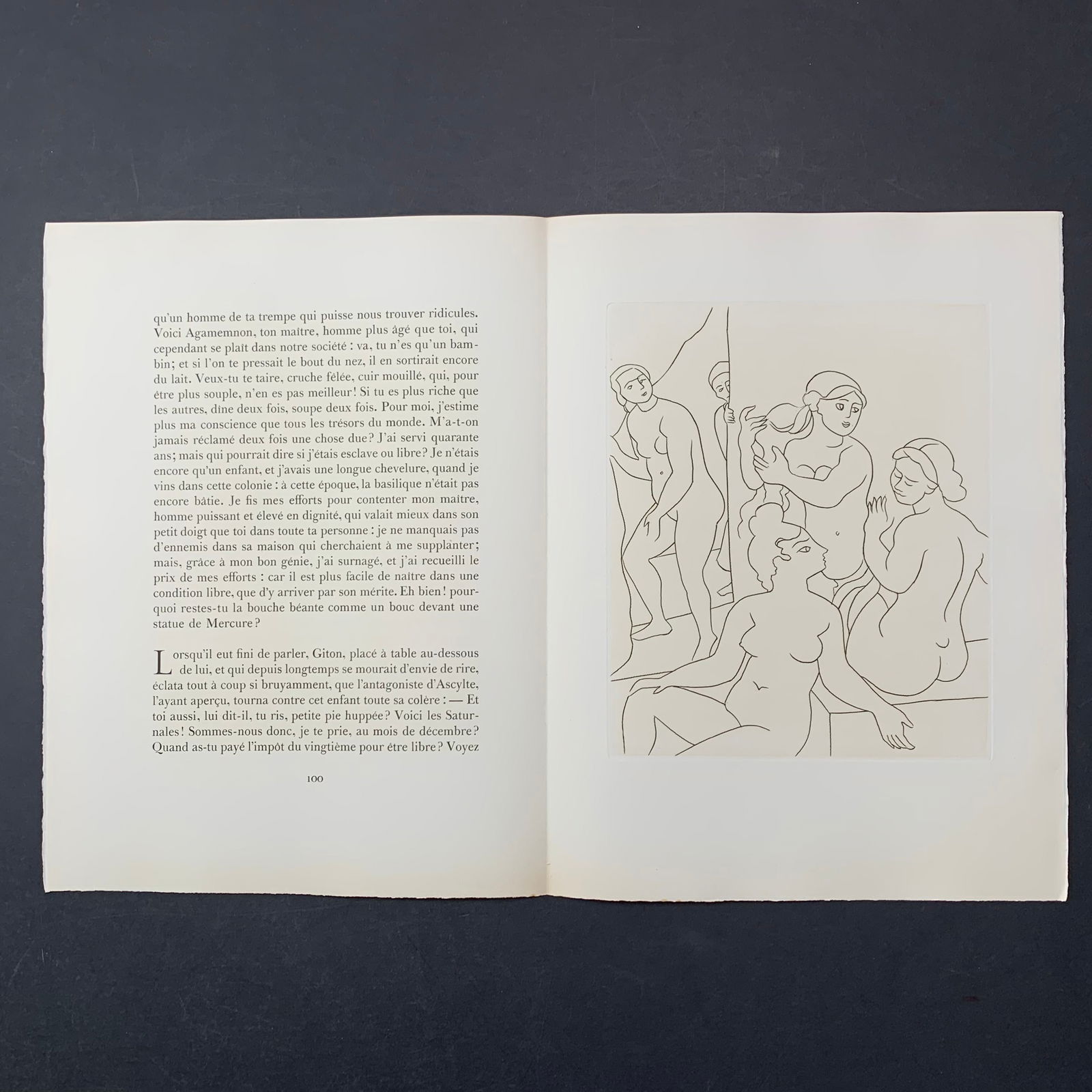 Andre Derain, Untitled, Illustration Engraving From "Le Satyricon" (1 of 2)