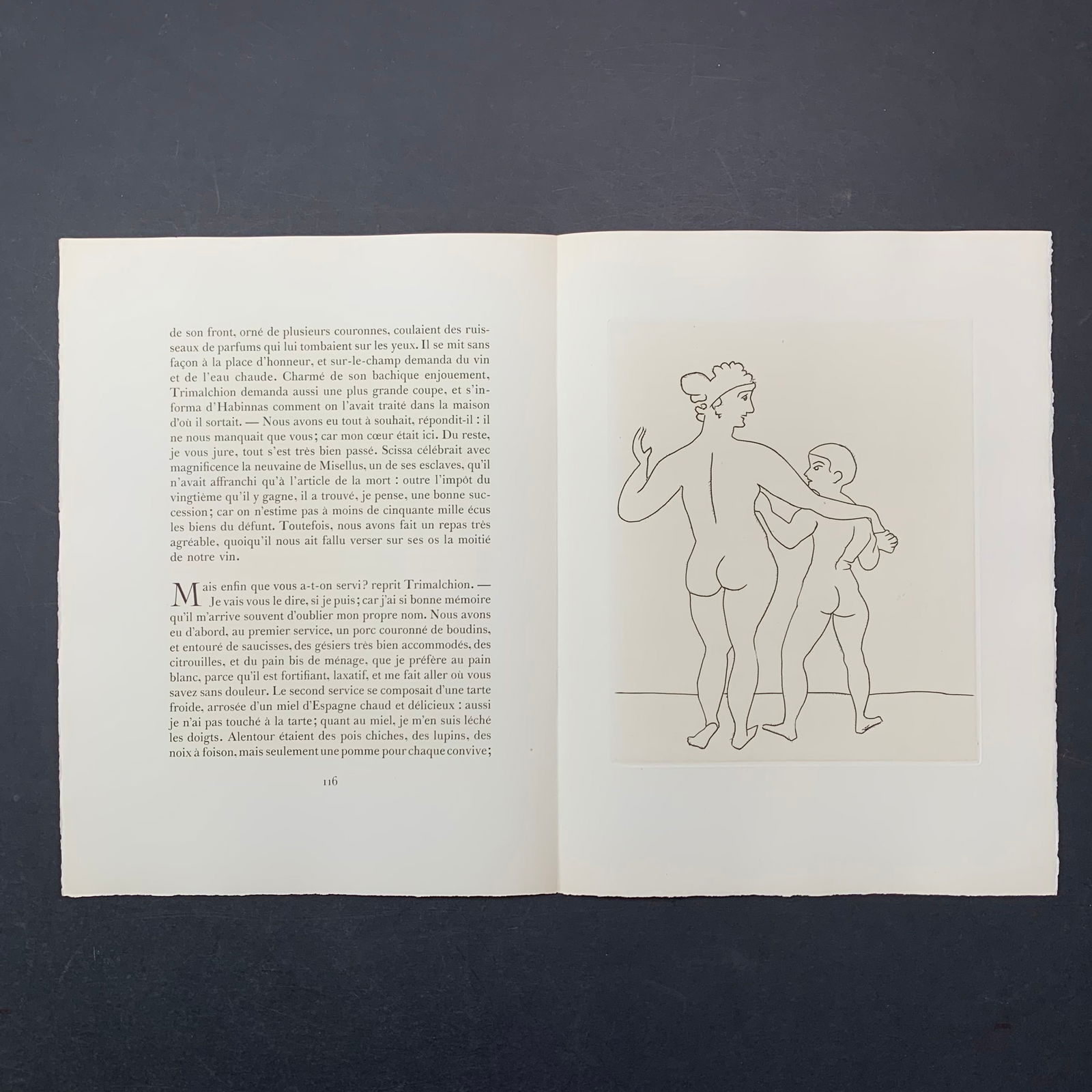 Andre Derain, Untitled, Illustration Engraving From "Le Satyricon": Andre Derain, Untitled, Illustration engraving from the book "Le Satyricon". This piece is in excellent condition. Image: 9 3/4" x 11 1/2". Paper: 13" x 17 1/2".