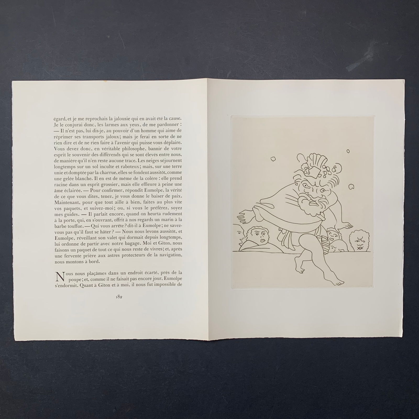 Andre Derain, Untitled, Illustration Engraving From "Le Satyricon": Andre Derain, Untitled, Illustration engraving from the book "Le Satyricon". This piece is in excellent condition. Image: 9 3/4" x 11 1/2". Paper: 13" x 17 1/2".