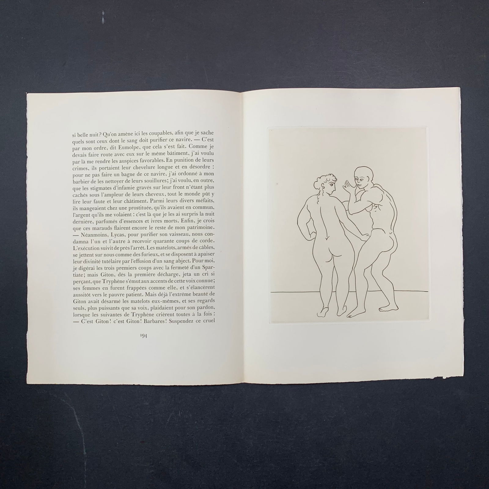 Andre Derain, Untitled, Illustration Engraving From "Le Satyricon": Andre Derain, Untitled, Illustration engraving from the book "Le Satyricon". This piece is in excellent condition. Image: 9 3/4" x 11 1/2". Paper: 13" x 17 1/2".