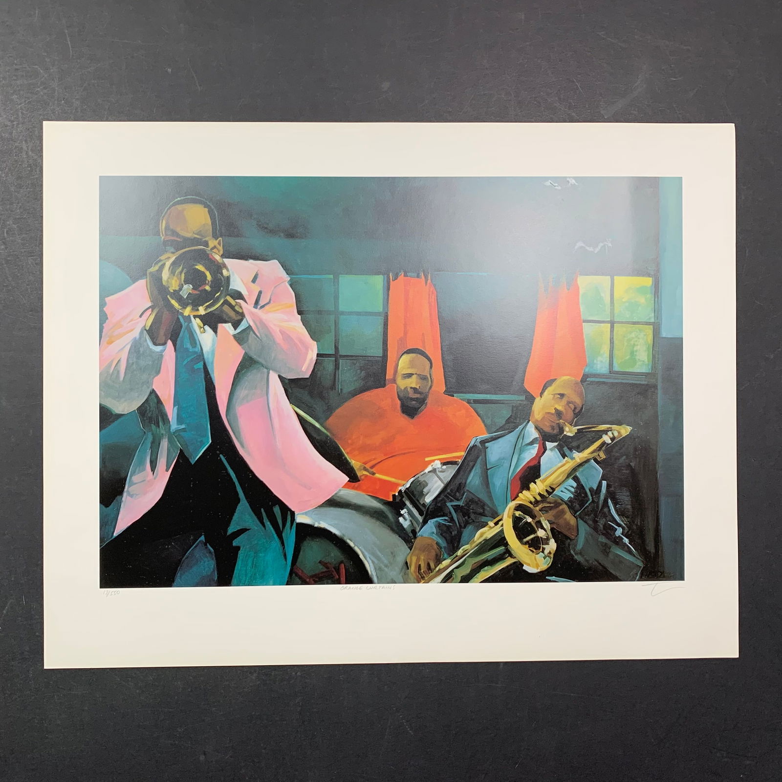 "Orange Curtains" Limited Edition Jazz Print (1 of 1)