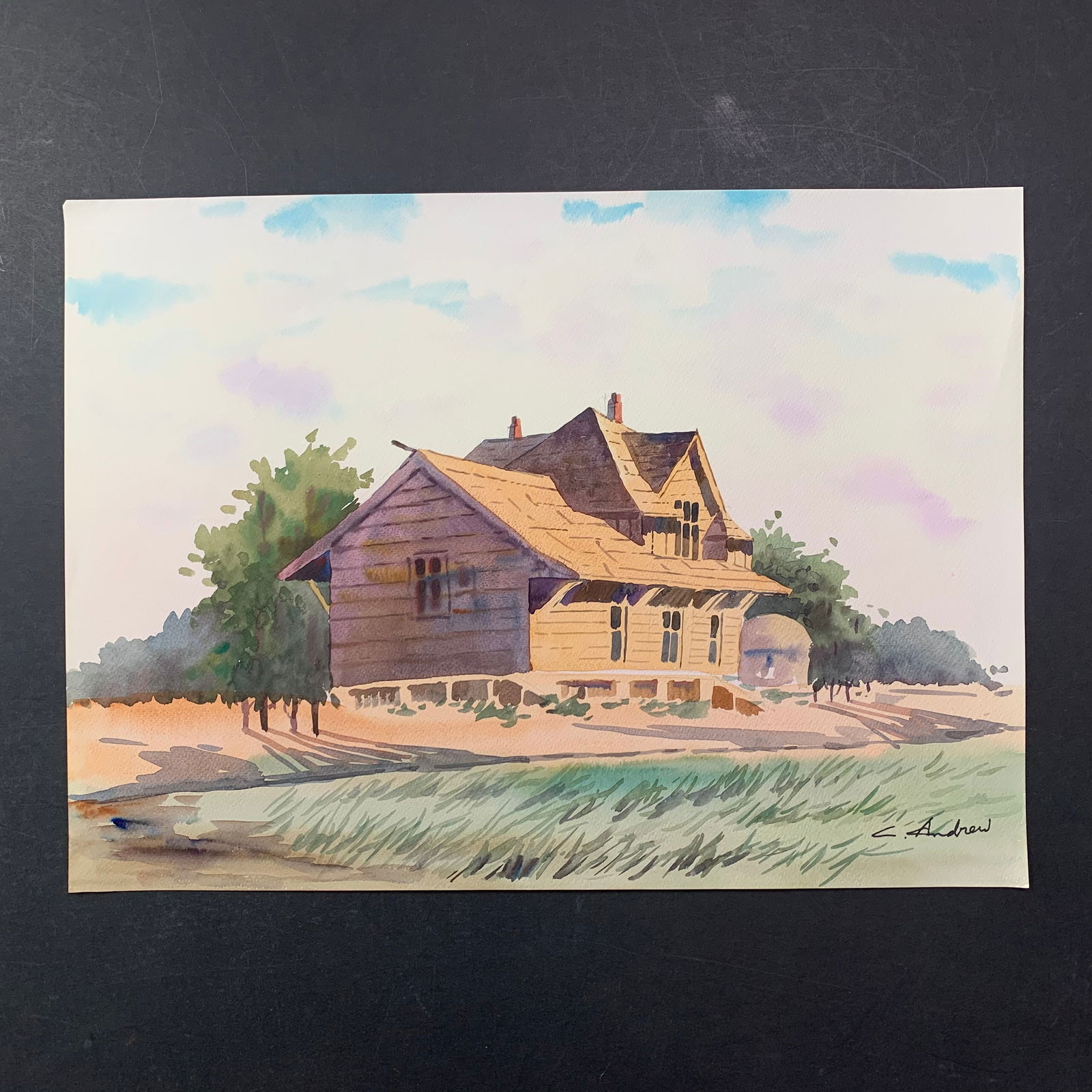 C. Andrew's "The Family Cottage" Original Print (1 of 1)