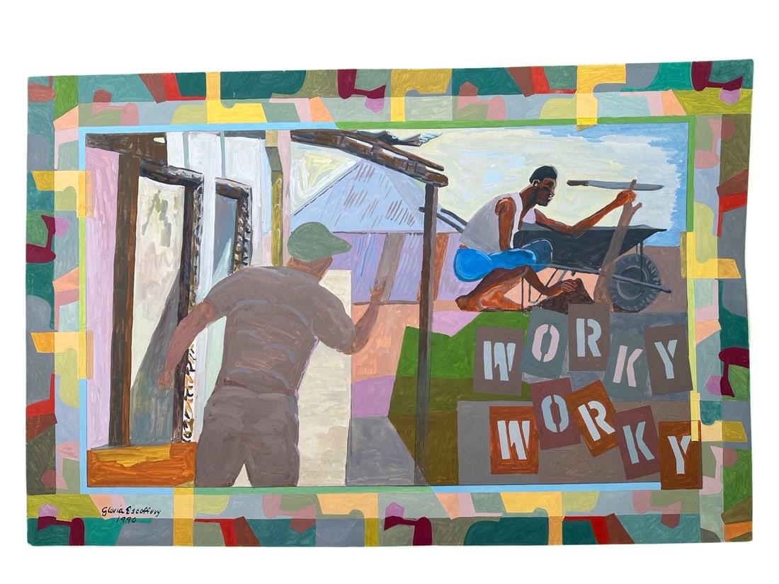 Gloria Escoffery's "Worky Worky" Original (1 of 2)