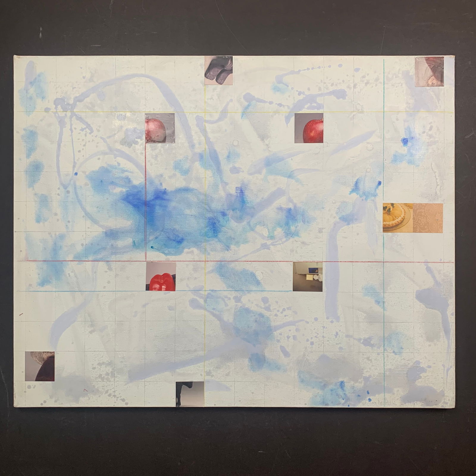 Jiri Ladocha, Untitled, Original Mixed Media on Canvas: Jiri Ladocha, Untitled, Original Mixed Media on Canvas. A mix of paint, pencil and segments of cut-out photos. This piece is signed in the lower right and is in very good condition. Image: 24" x 30".