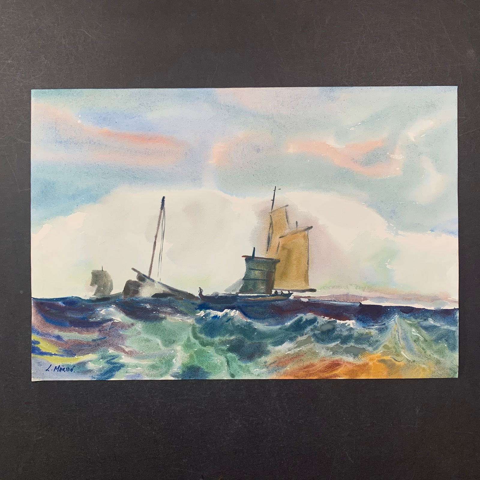 L. Marton's "Through the Storm" Original Print (1 of 1)