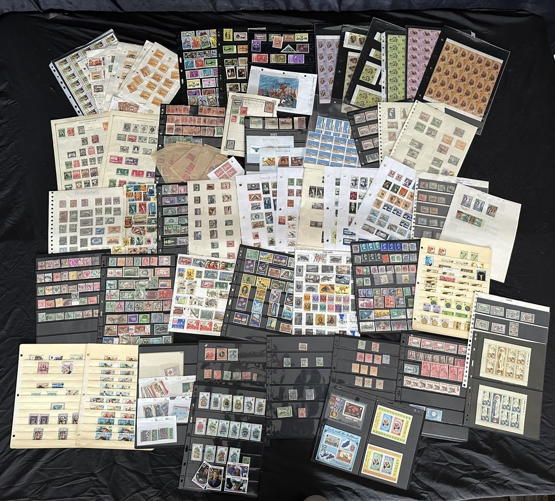 British Commonwealth A-Z grouping of MH and used, includes Antigua, Hong Kong, Belize, all on (1 of 7)