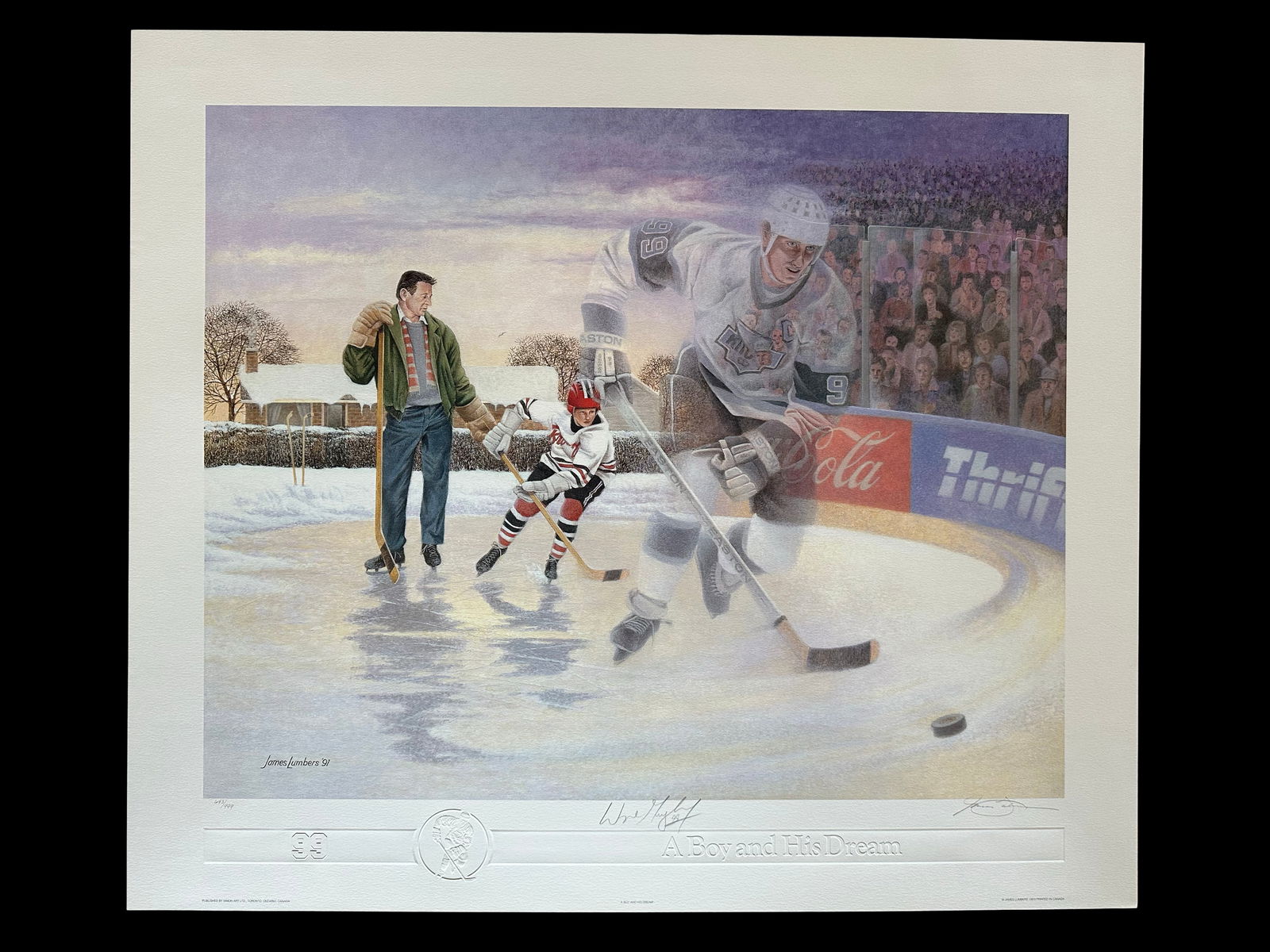 James Lumbers' "A Boy and His Dream" Limited Edition Print Signed by Wayne Gretzky (1 of 4)
