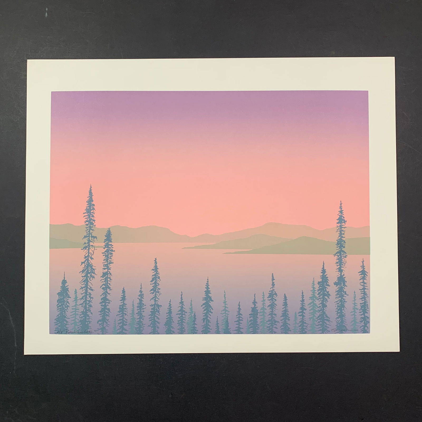 Landscape scene "Eastern Lake", Limited Edition Print (1 of 1)