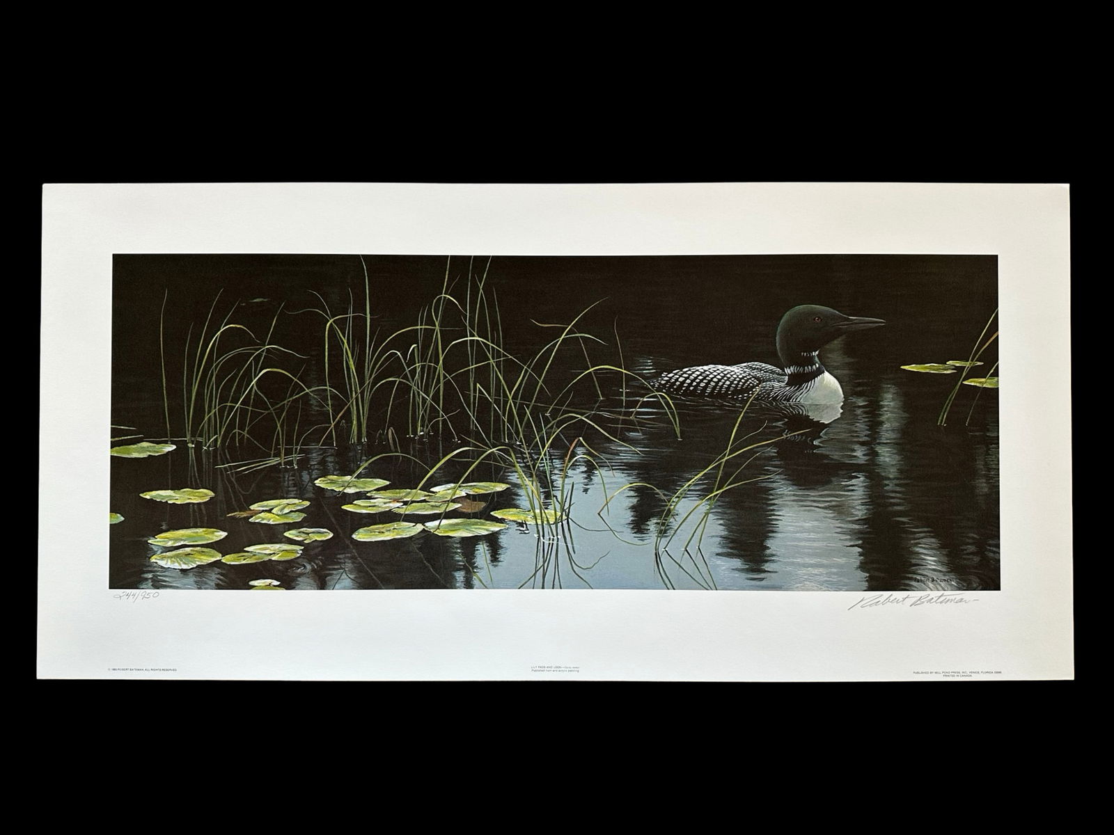 Robert Bateman's "Lily Pads and Loon" Limited Edition Print (1 of 1)