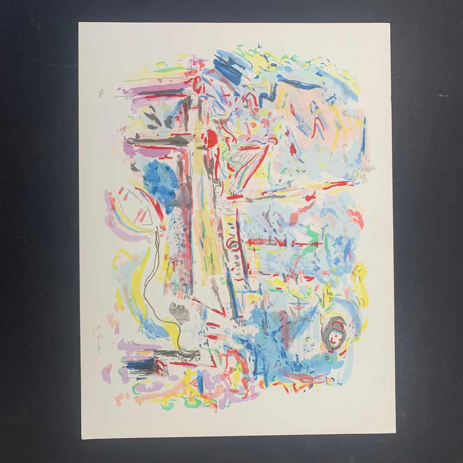 Wayne Ensrud's "Harbor Boats" Limited Edition Print: Wayne Ensrud's "Harbor Boats" limited edition print, signed lower right and numbered 141/300 lower left. A lovely abstract piece, depicting a harbor with boats. This piece is in excellent condition. I