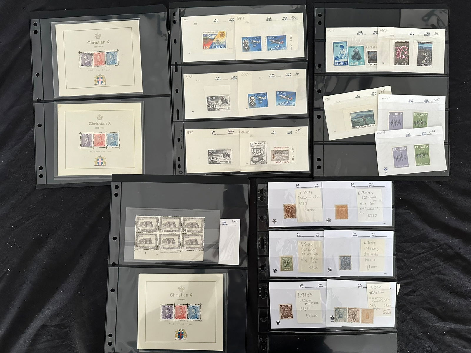 Iceland 1876- 1988 #9/#654 Stamp Collection Mint MNH and Used. (1 of 6)