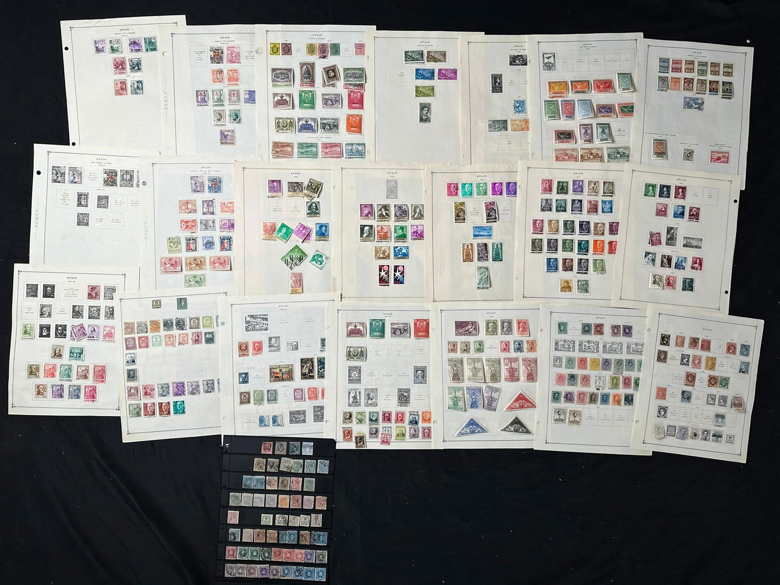 Spain 1852 to 1936 #12 / #557, a mainly used collection with MH on later issues, also has postal (1 of 6)