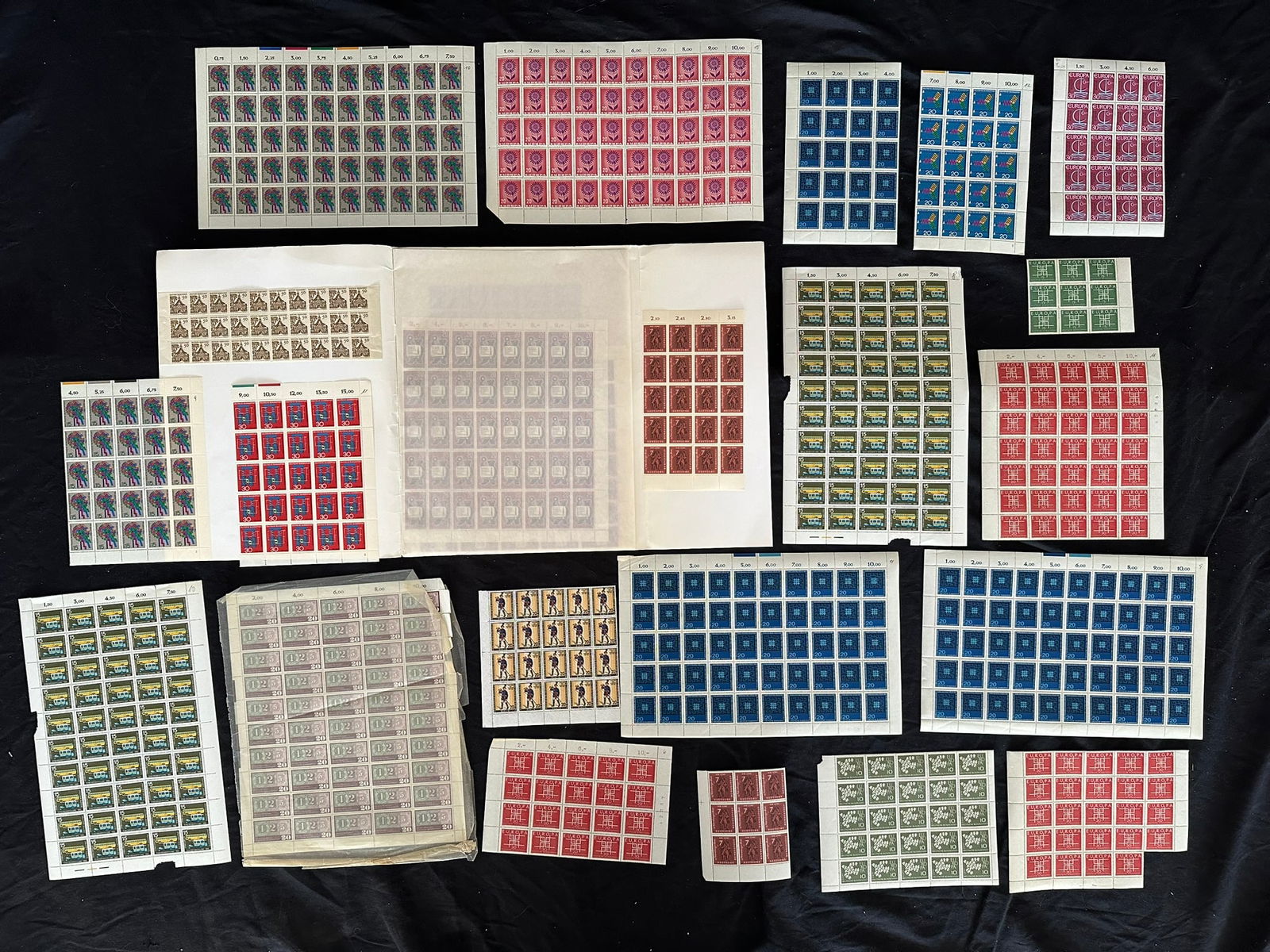 German 1960/1966, and Berlin 1957/1963, sheets and part sheets, some occasional selvage damage , (1 of 9)