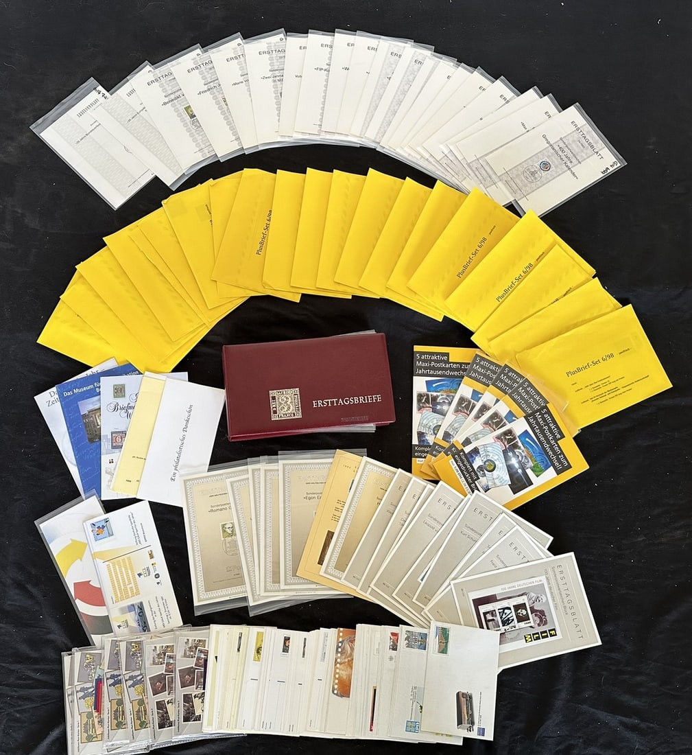 Germany, 1980's and 1990's, Postcards First Day Issue Sheets etc. 260 items in all (1 of 10)
