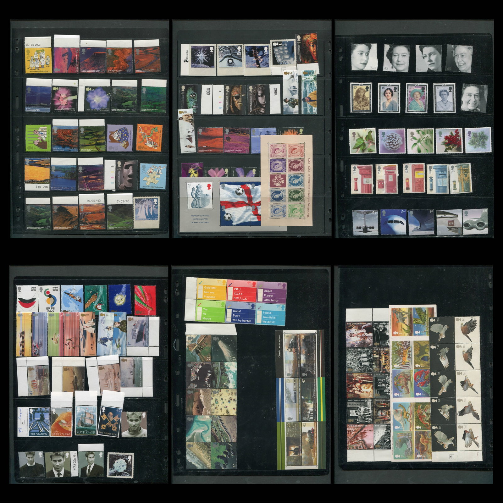 Great Britain Face Value, 2002 -2003, Total face value £182.40 ($148.29 USD), appears f-vf: Great Britain Face Value, 2002 -2003, Total face value £182.40 ($148.29 USD), appears f-vf