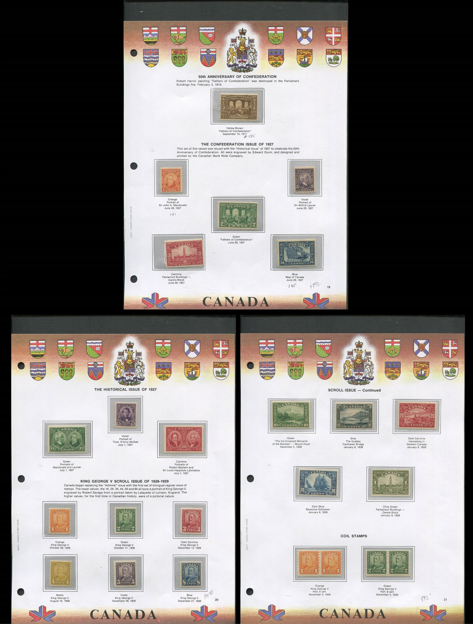 Canada 1917-1929 Mint hinged collection, Unitrade $775.00, USD $560.00 (1 of 4)