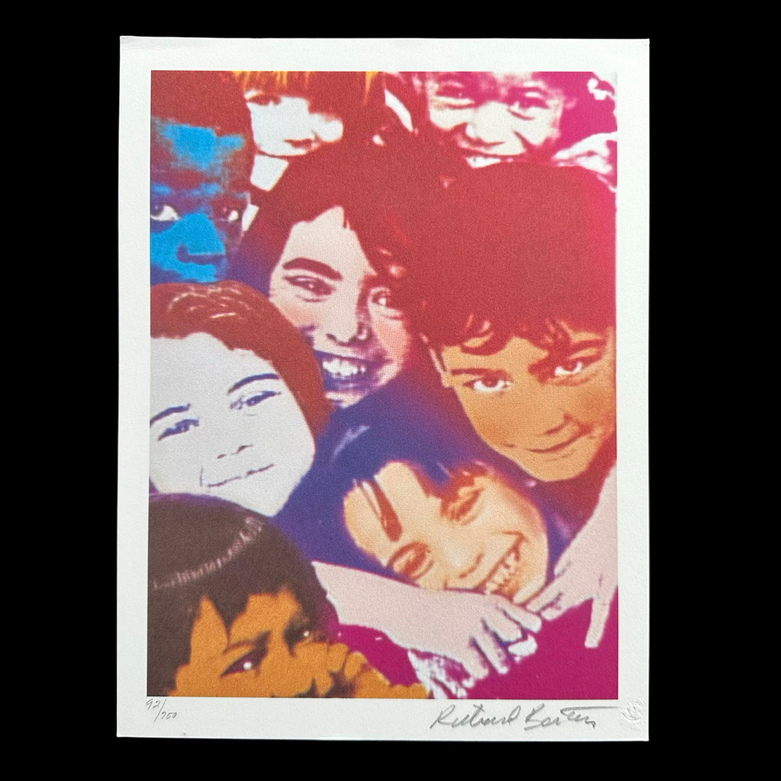 Richard Bernstein's "True Colours" Limited Edition Print: Richard Bernstein's "True Colours" limited edition print, signed lower right and numbered 92/750 lower left. From the World Federation of United Nations Associations collection. Included with certific