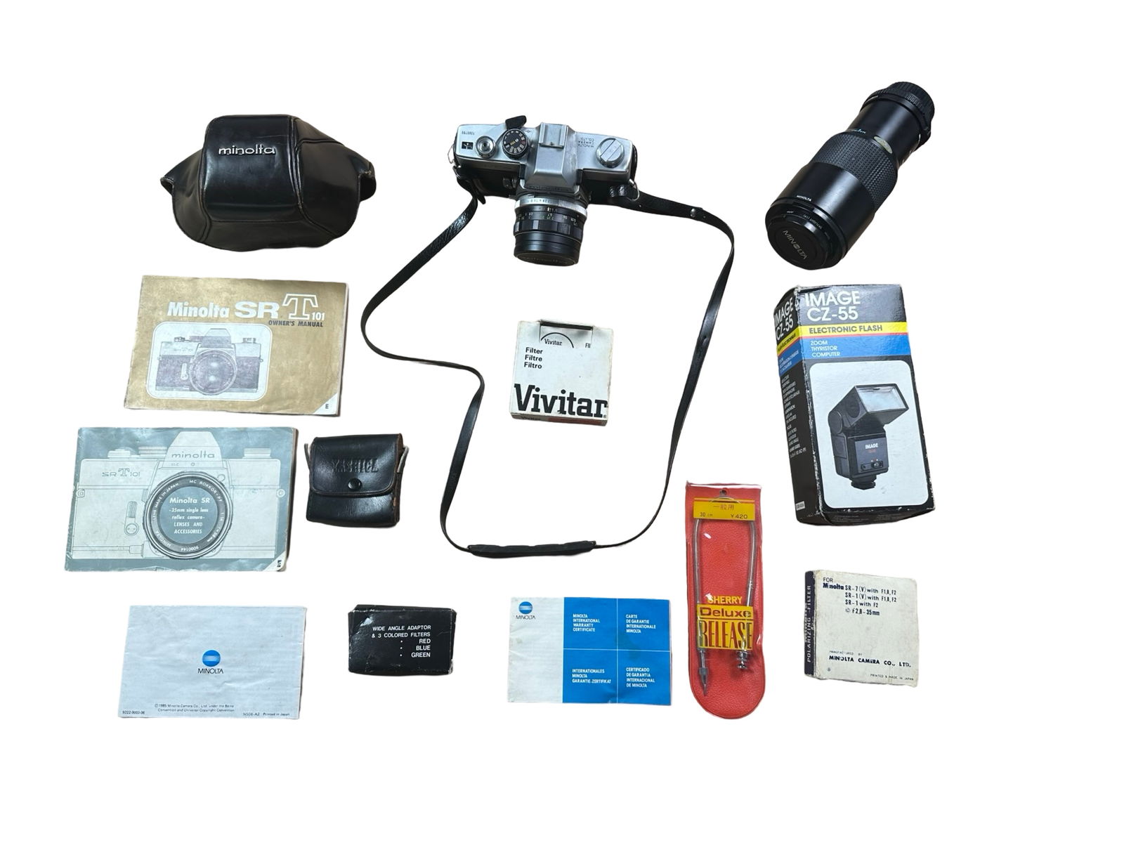 Minolta SRT101 Camera, Lens & Accessories (1 of 3)