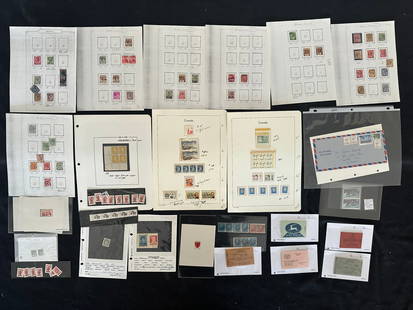 Worldwide end of collection lot, world wide incl. Canada, est. Cat. $1150: Worldwide end of collection lot, world wide incl. Canada, est. Cat. $1150, Booklets, B9 Israel, SB1 & SB2 Nyasaland, Sabah Malaysia, GB 1957 3/9, Chad imperf pair C84, Norway 55, B42 Norway on piece,