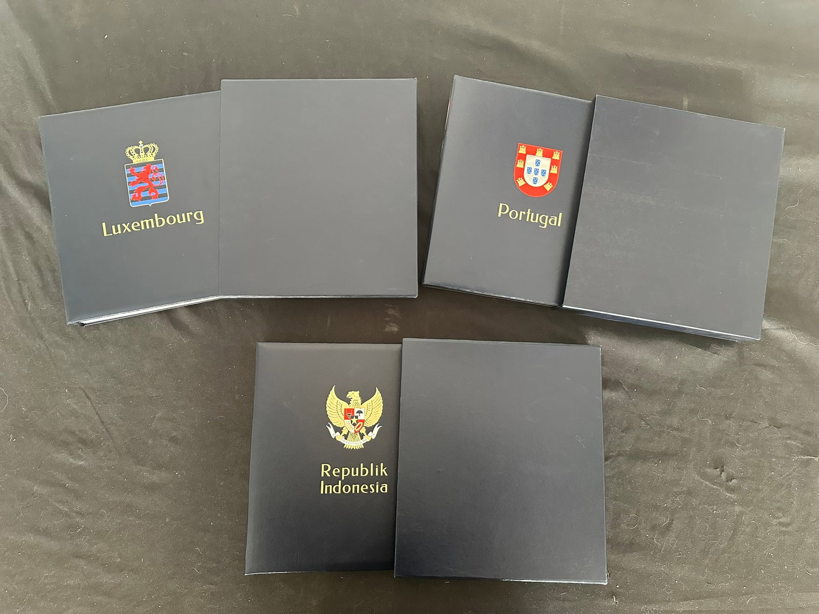 Supplies - Three Davo Albums with slip cases and pages unused as new, includes Luxembourg II, (1 of 4)
