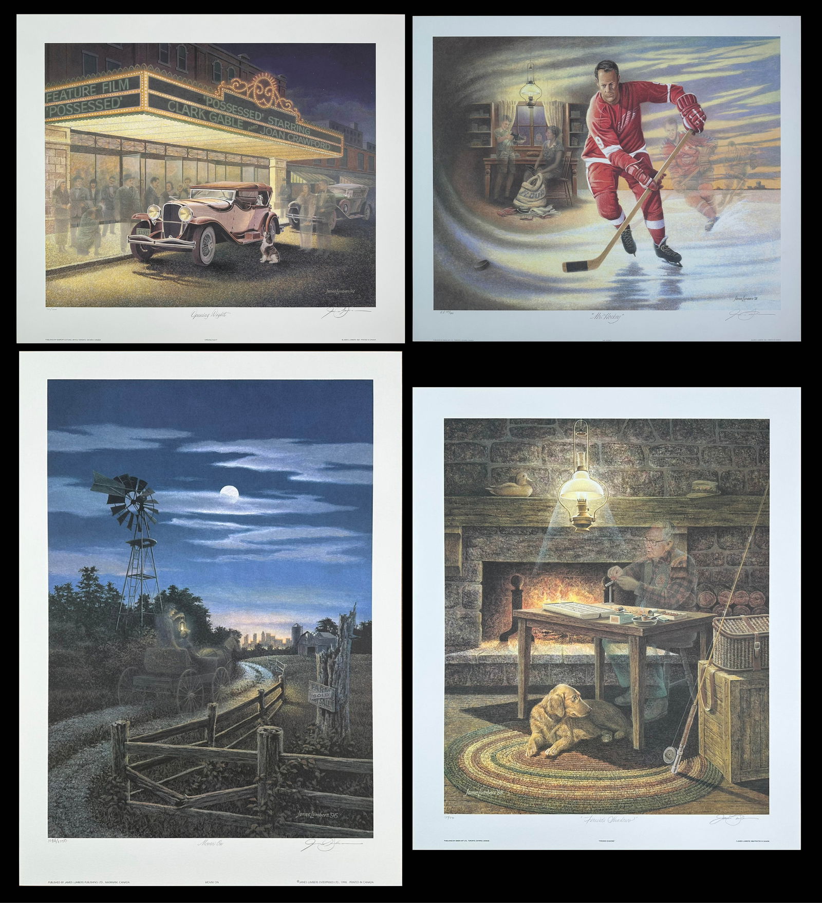 James Lumbers Signed Limited-Edition Print Portfolio - Canadian Nostalgia Series, Hand-Signed & (1 of 5)