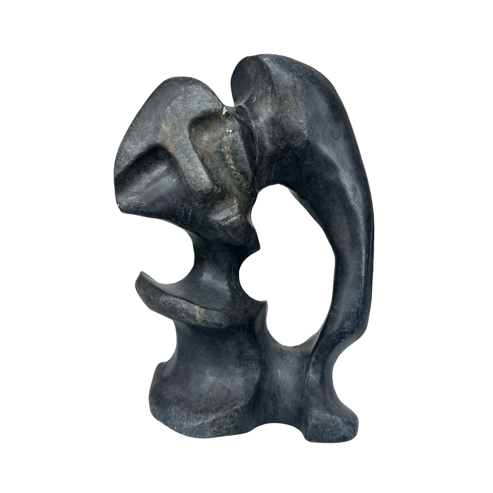 1999 Alex Alikashuak “Father" - Whale Cove Inuit Carving in Serpentine Stone - Certified: A superb example of modern Canadian Inuit sculpture, this piece titled “Father” was hand-carved in 1999 by acclaimed Inuk artist Alex Alikashuak from the remote community of Whale Cove, Nunavu