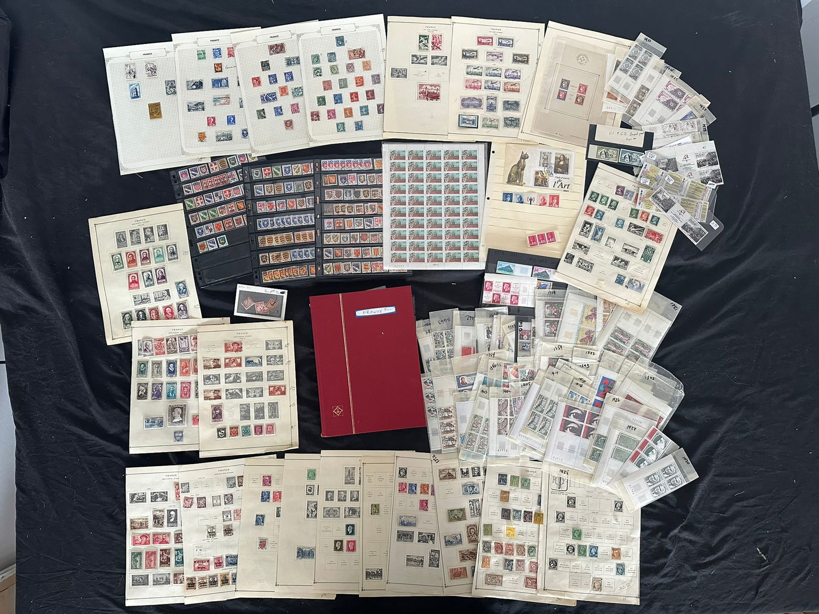 France 1862- 1982, accumulation in stock book, on stock sheets, album pages, Est. Cat. $3800.00 (1 of 10)