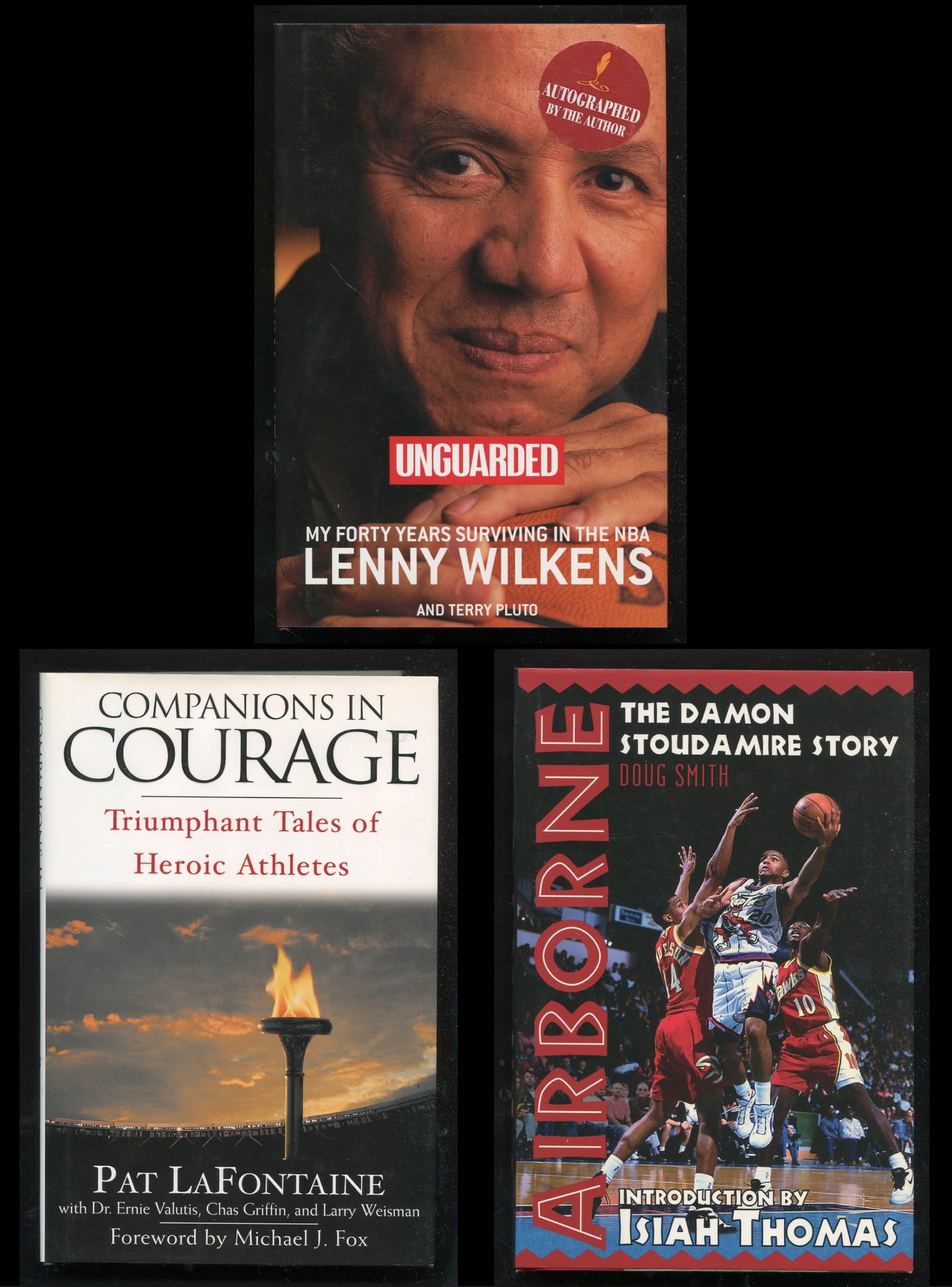 Autographed & Sports Biography Book Collection (3 Books): This auction lot features a rare trio of inspirational sports biographies, all in excellent condition, ideal for collectors of signed memorabilia and sports history enthusiasts alike. Each book offers