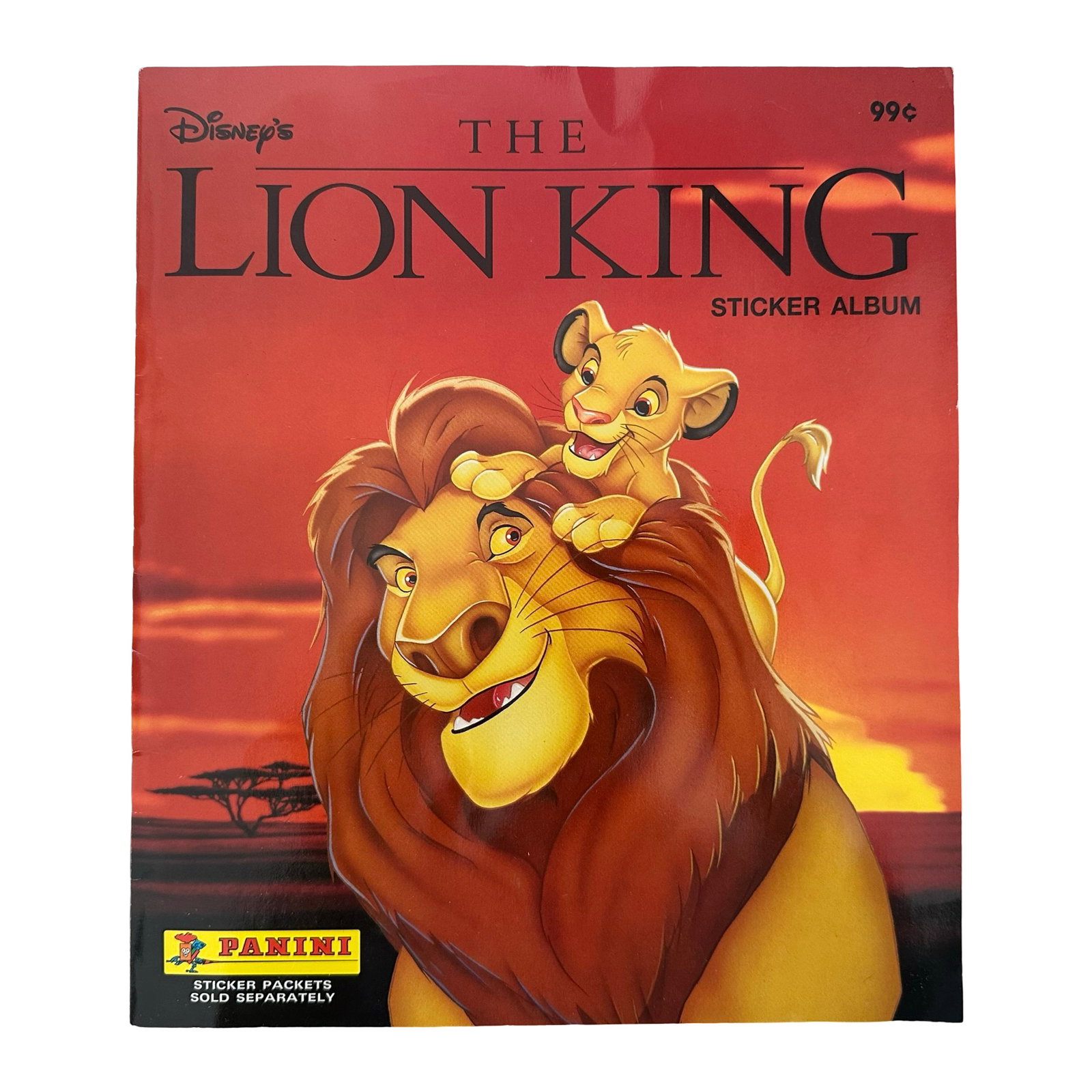 1994 Disney The Lion King Complete Panini Sticker Album - Vintage Disney Collectible - Full Set: Presented for auction is a fully completed 1994 Panini The Lion King Sticker Album, an iconic and highly collectible piece of Disney memorabilia from the original release of the beloved animated film.