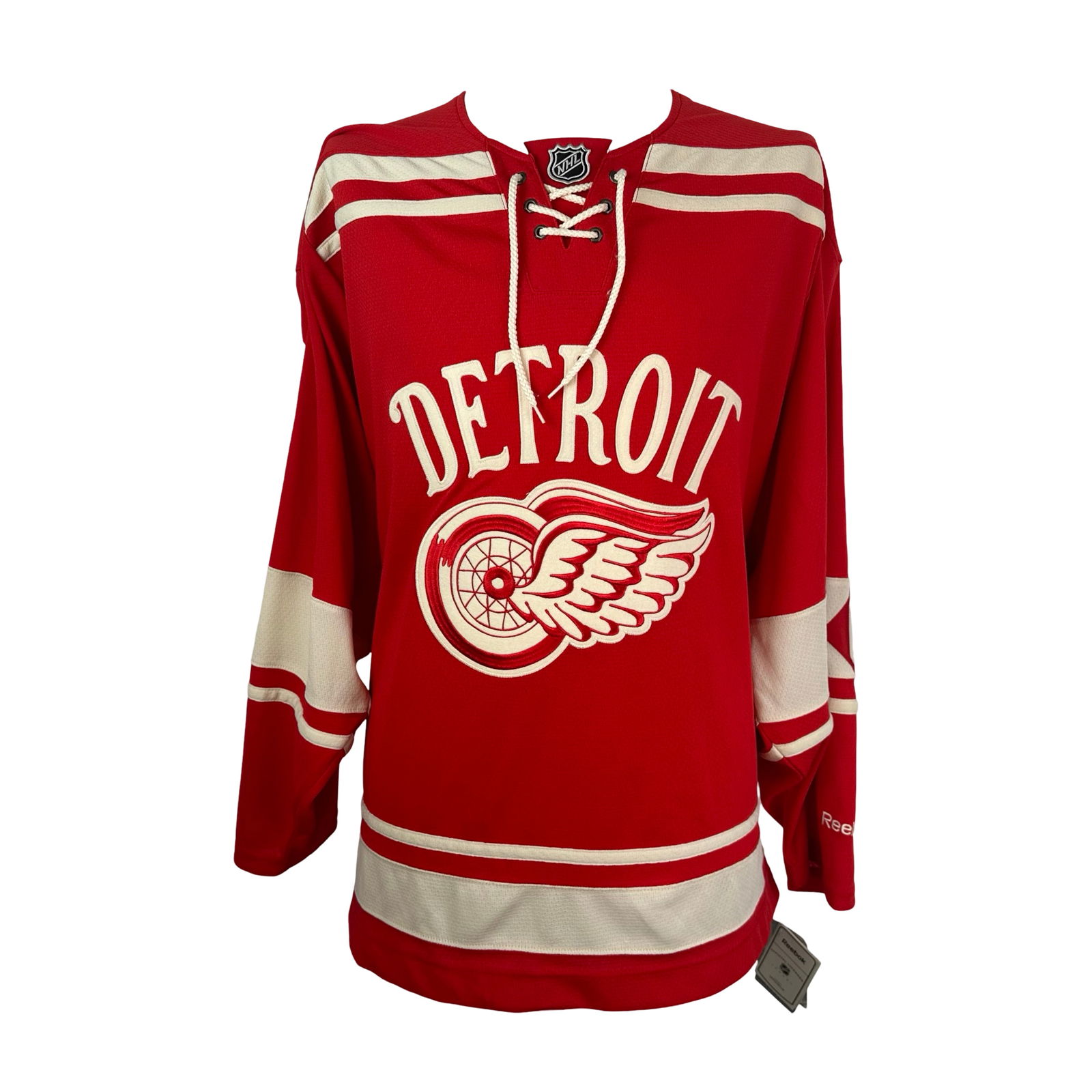 Steve Yzerman Detroit Red Wings NHL Signed Jersey: An autographed Steve Yzerman Detroit Red Wings NHL signed Reebok XL hockey jersey. Signed on the back under the '19' in in a patch in silver ink, and included with a Stevie Y Authentics Hologram of Au
