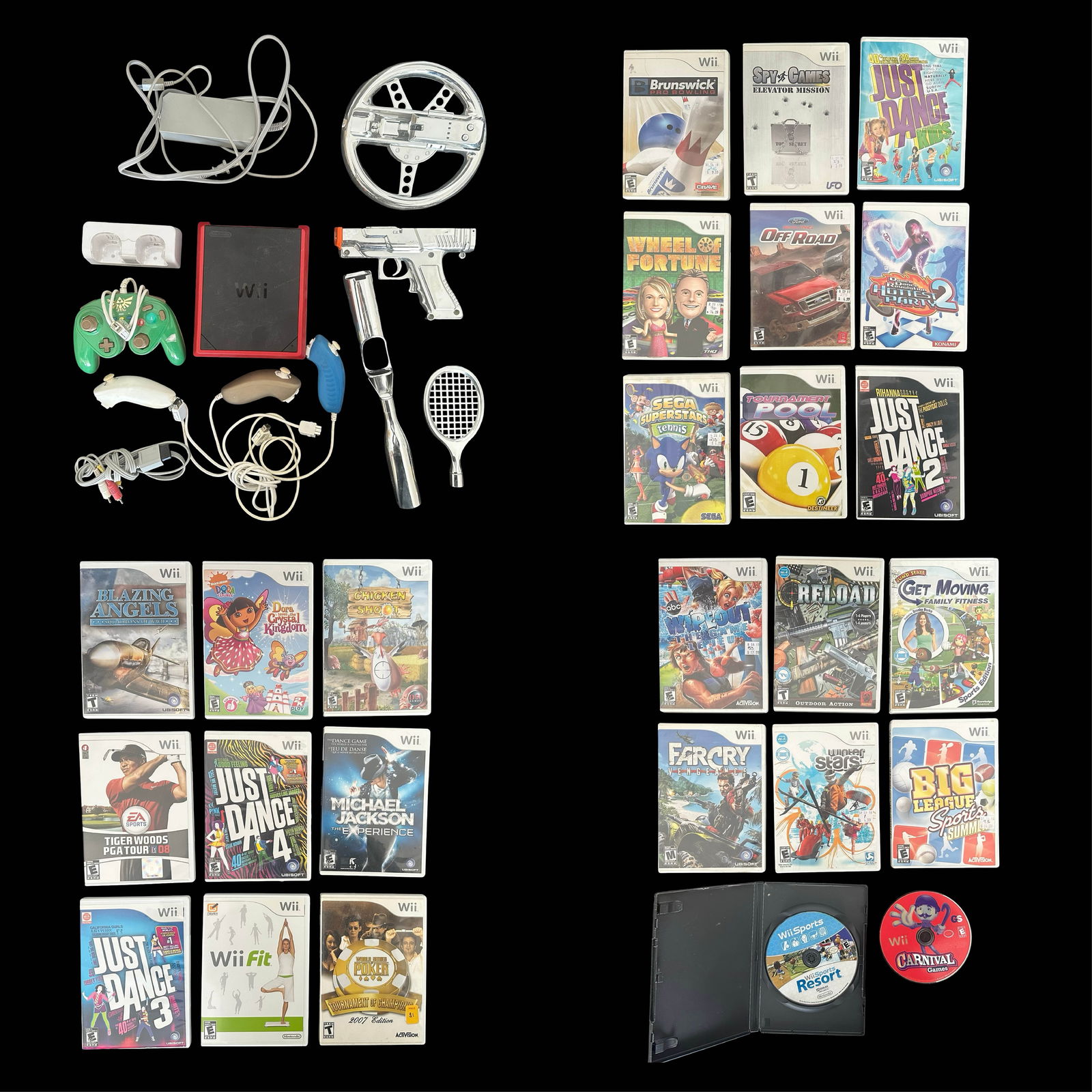 Extensive Nintendo Wii Game Library and Accessory Collection – 25+ Original Titles, OEM Console (1 of 5)