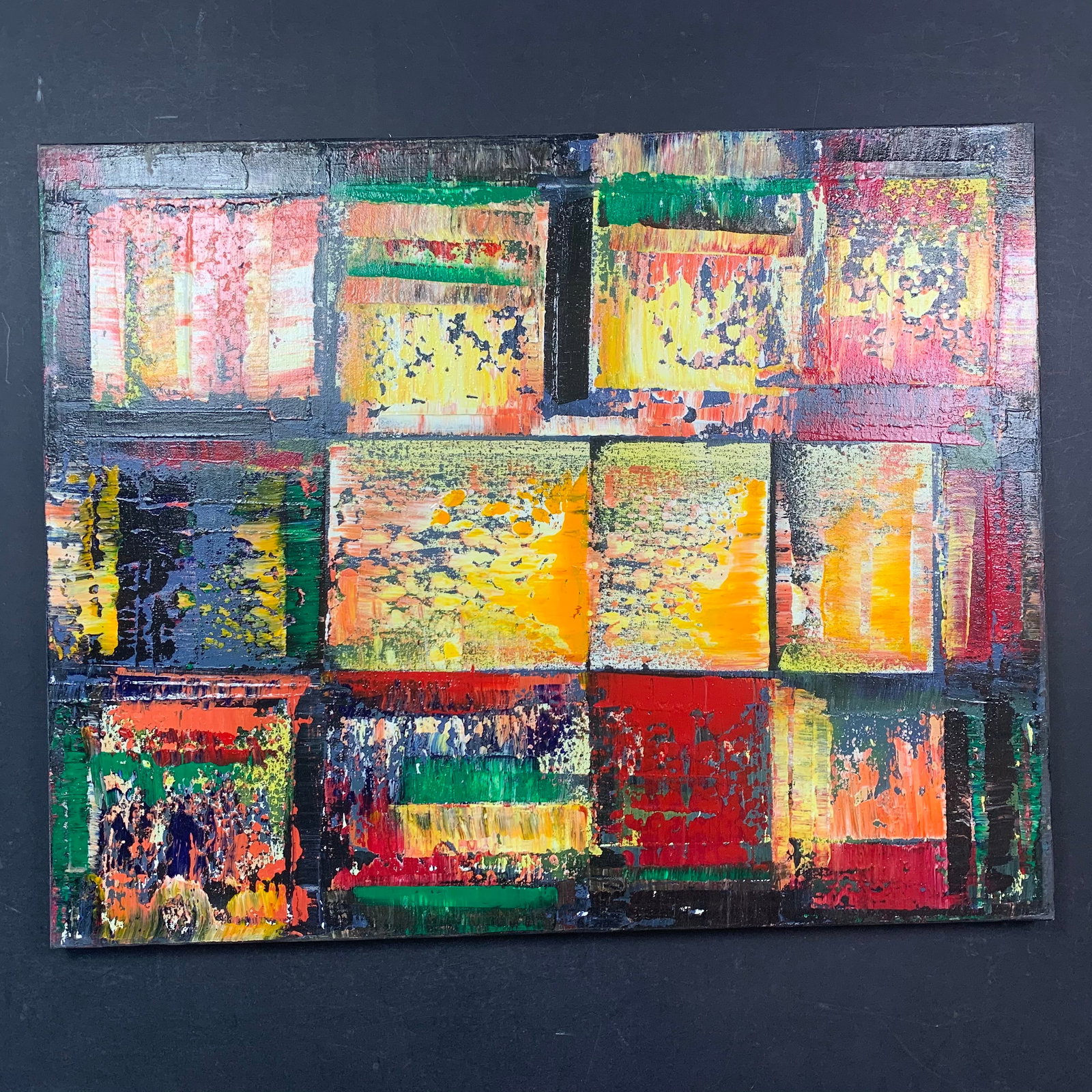 Juan Gallegos, Untitled, Original on Canvas: Juan Gallegos, Untitled, Original on Canvas. Done in the geometric style Juan is known for. This piece is in excellent condition. Image: 24" x 30". Canvas: 24" x 30".