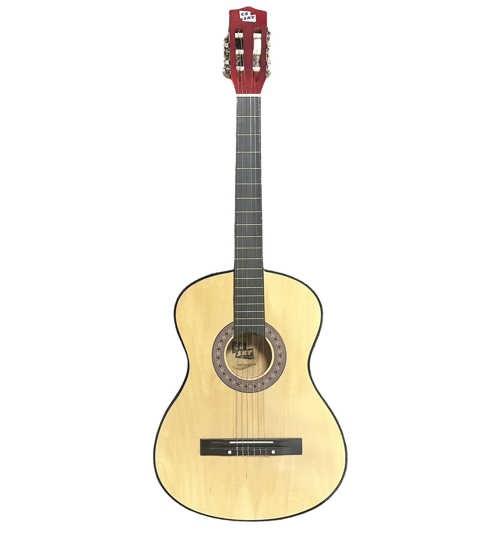 CB SKY Music Pro Series Classical Acoustic Guitar - Cherry Red Gloss Back - Nylon String Spanish (1 of 8)